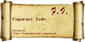 Fogarasi Iván névjegykártya